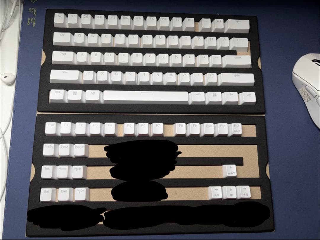 【超美品】REALFORCE GX1 ホワイトキーボードキーキャップ 英語配列