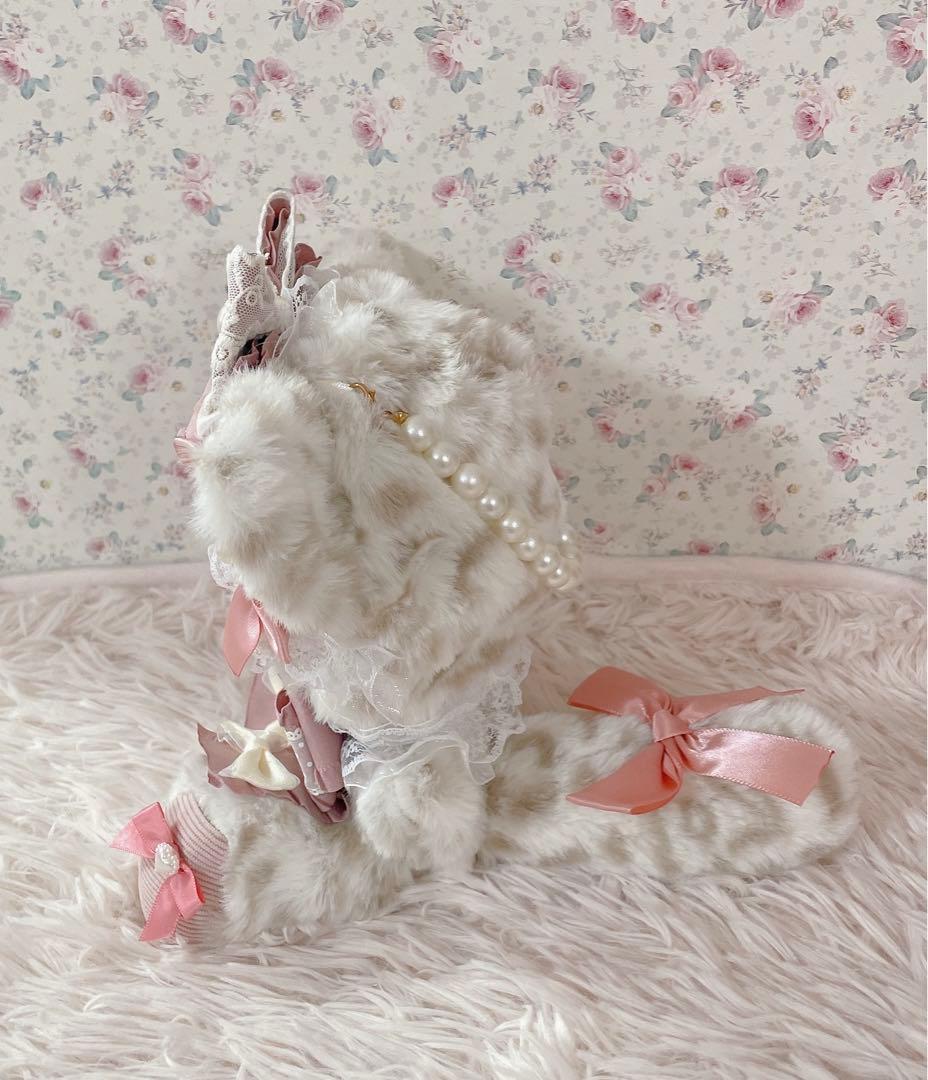 ♡お座り１６ｃｍぬい服♡猫の着ぐるみ♡ゆめかわおすわりぬいぐるみ♡ヒョウ柄