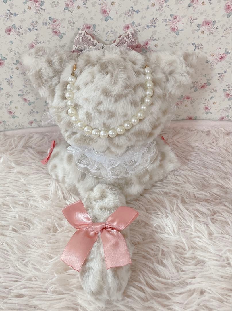 ♡お座り１６ｃｍぬい服♡猫の着ぐるみ♡ゆめかわおすわりぬいぐるみ♡ヒョウ柄