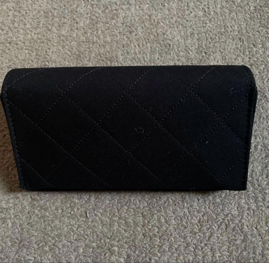 CHANEL ブラック メガネケース キルティング