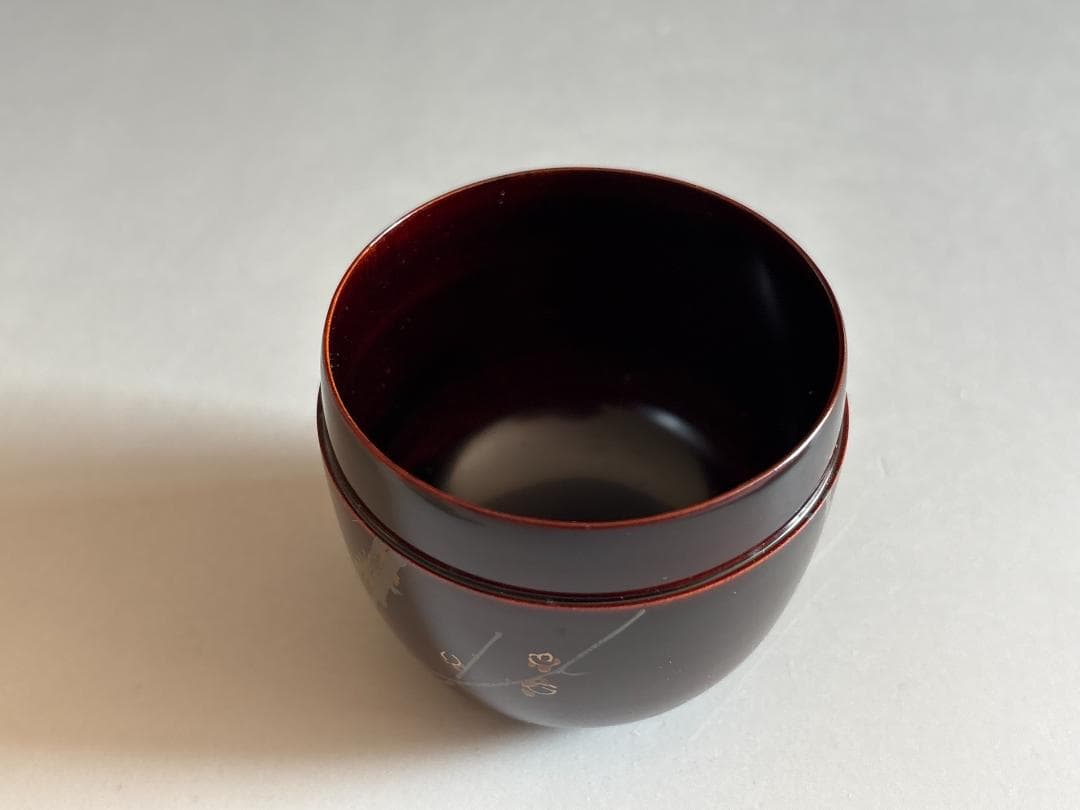 薄茶器　瑾斎作　梅蒔絵　中棗　茶道具