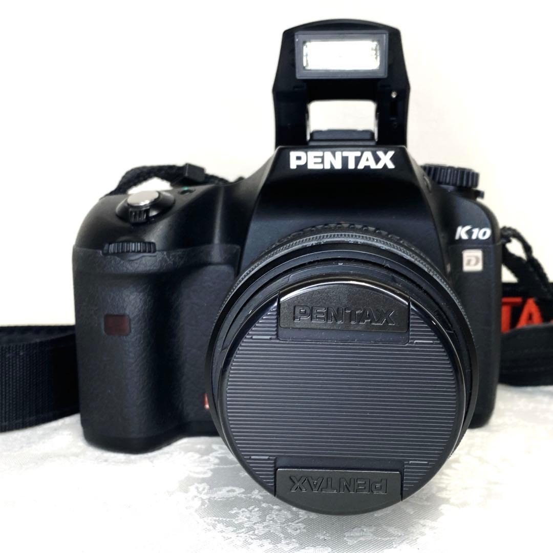【美品】PENTAX K10D デジタル一眼レフカメラ ブラック ケース付き