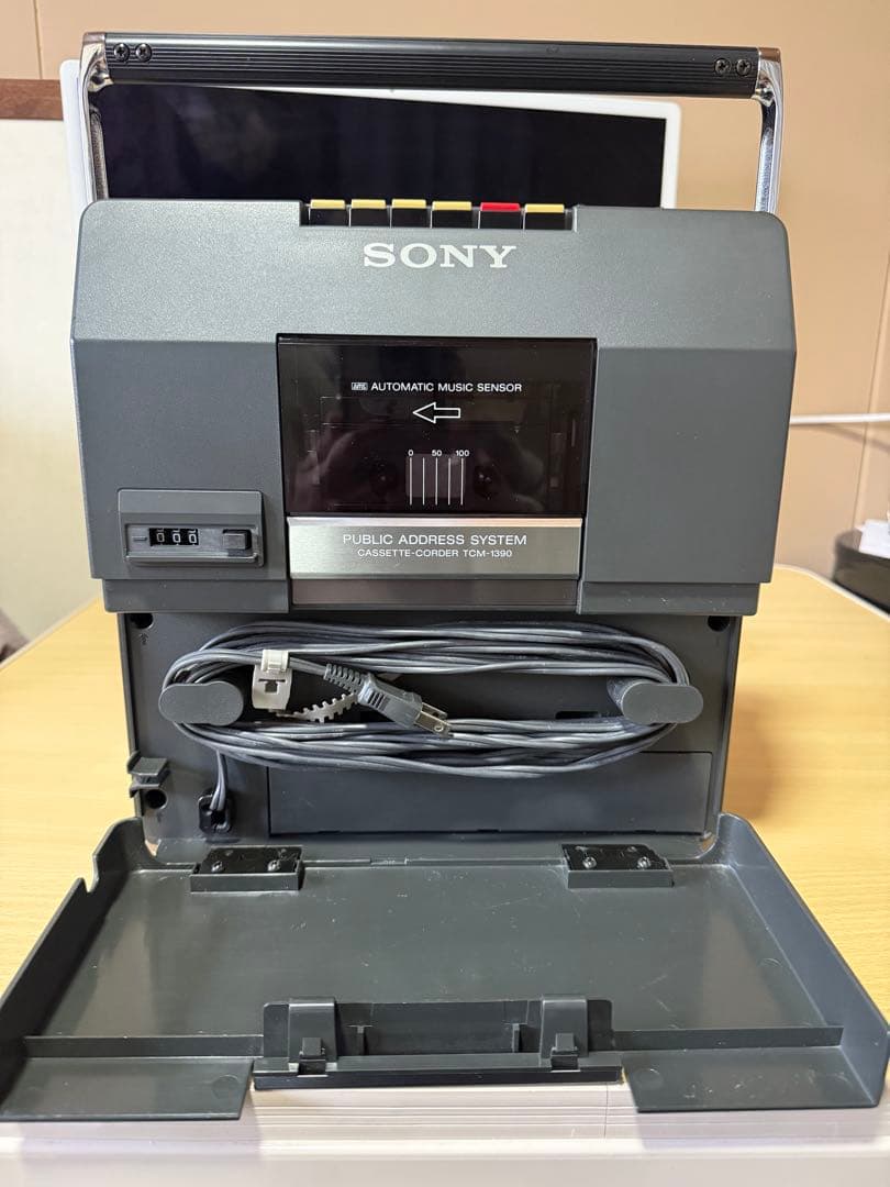 SONYカセットレコーダーTCM-1390録音 再生 拡声機能通電確認済み