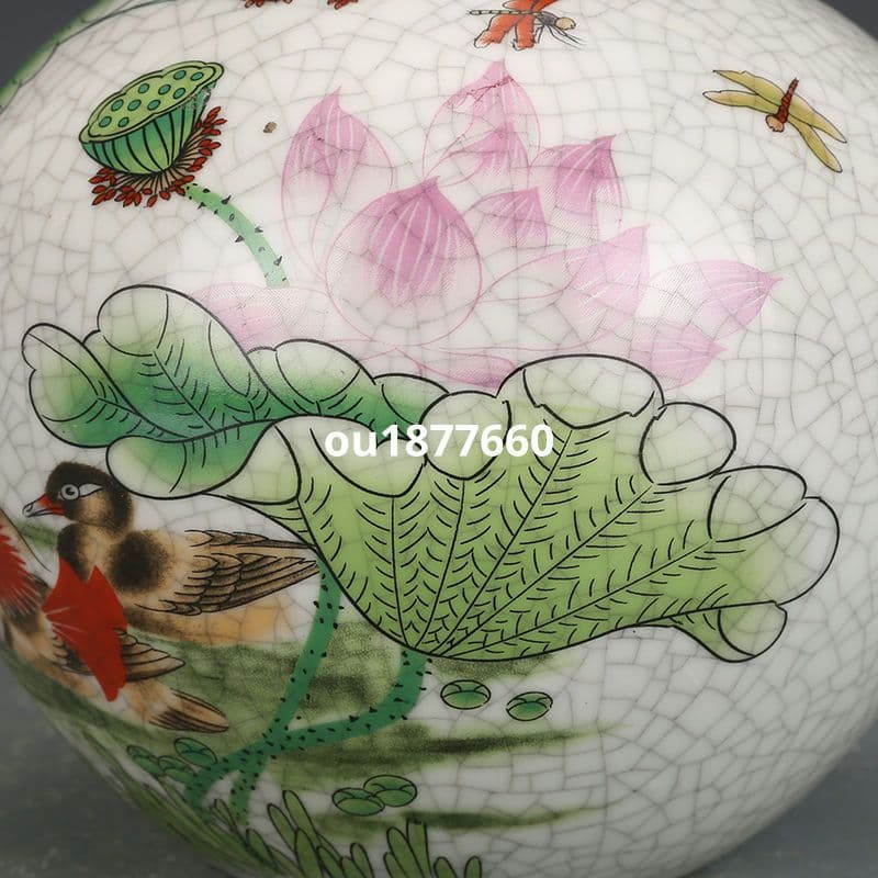 景徳鎮 花瓶 石榴瓶 陶磁器 装飾品 現代工芸品 美術品 置物