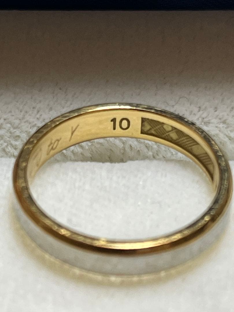 Burberry ペアリング 専用ケース付き　　結婚指輪　K18 Pt1000