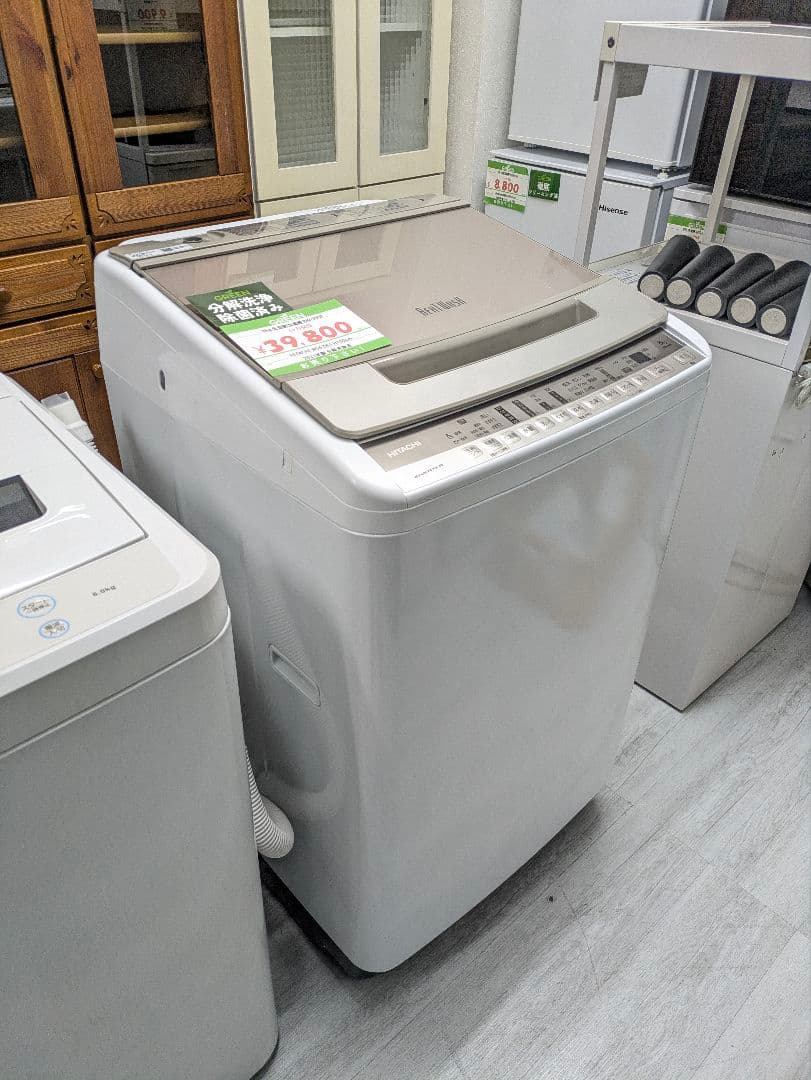 分解洗浄済み HITACHI ビートウォッシュ 8kg 全自動洗濯機2021年製