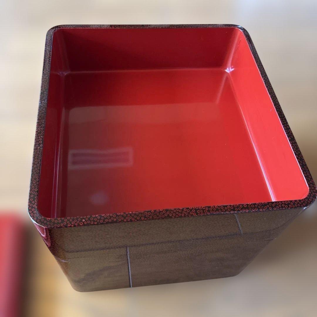 津軽塗　重箱　三段