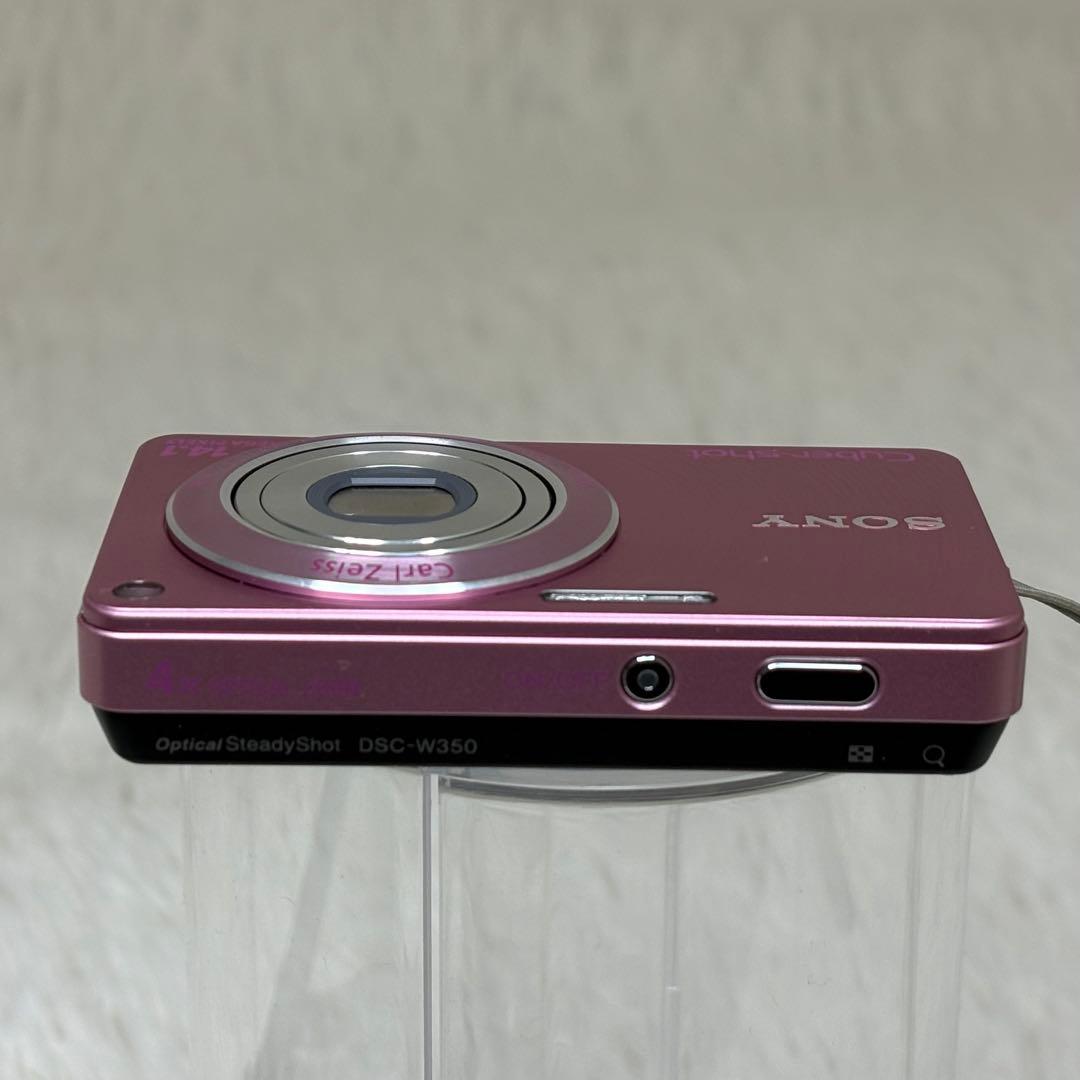 美品　SONY カメラ　DSC-W350 ピンク　説明書　コンデジ　動作品