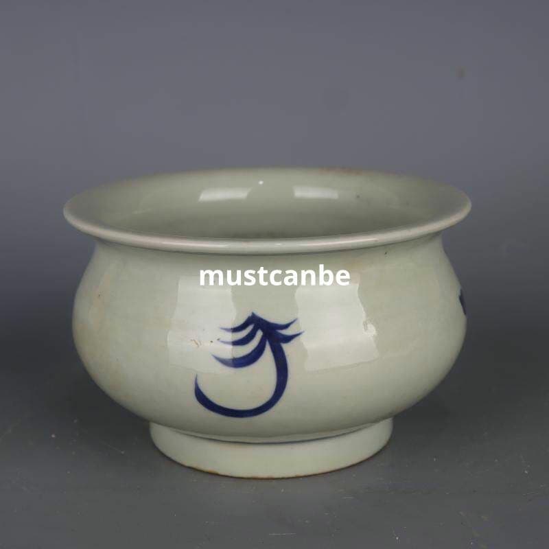 鯖牡丹花紋香炉 景徳鎮 陶磁器 装飾品 現代工芸品 美術品 置物