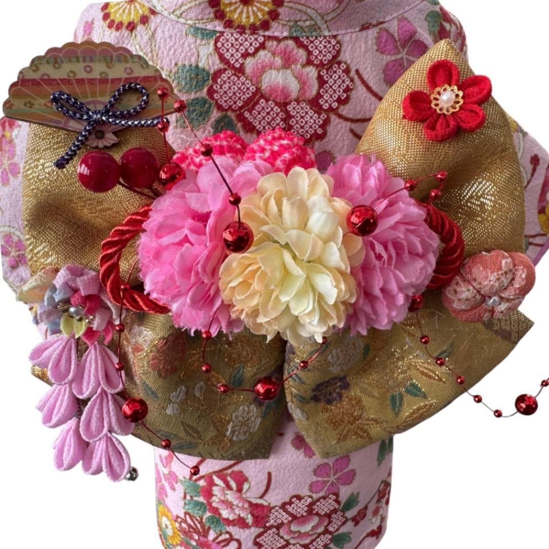 犬服 ハンドメイド 着物 xxsサイズ 花柄 ピンク