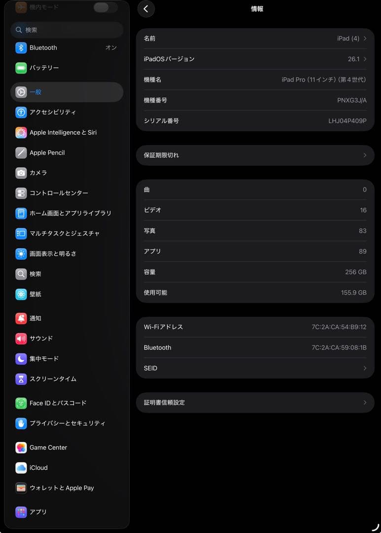 iPadPro11インチM2 256GB Pencil/ComboTouch付き
