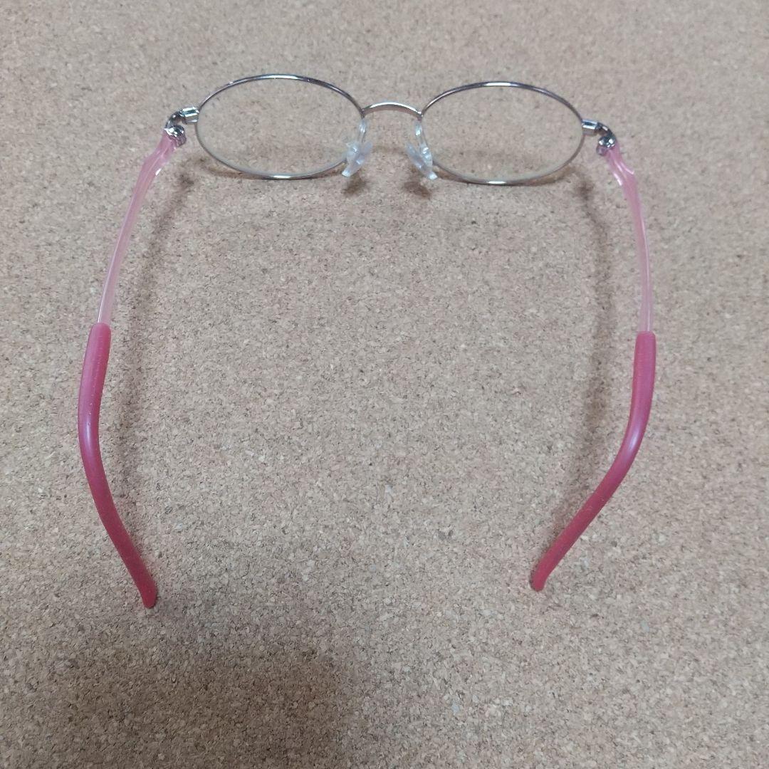 小学生 女の子 メガネ 度数入り  ピンク