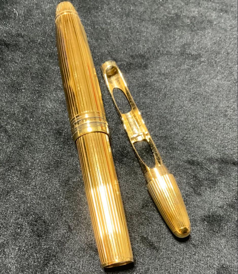 モンブラン　ソリテール　万年筆　147 トラベラー　純銀にゴールド　18K B