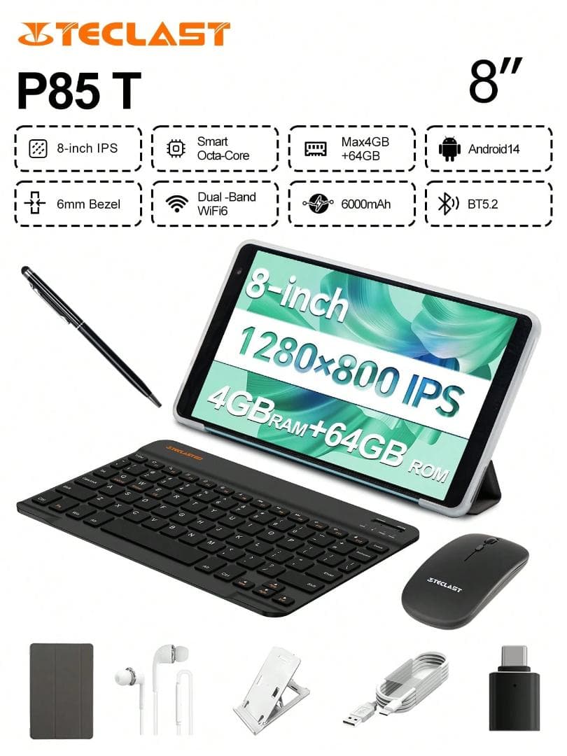 Androidタブレット本体 Teclast P85T RAM 4GB+6GB / ROM 64GB NEW