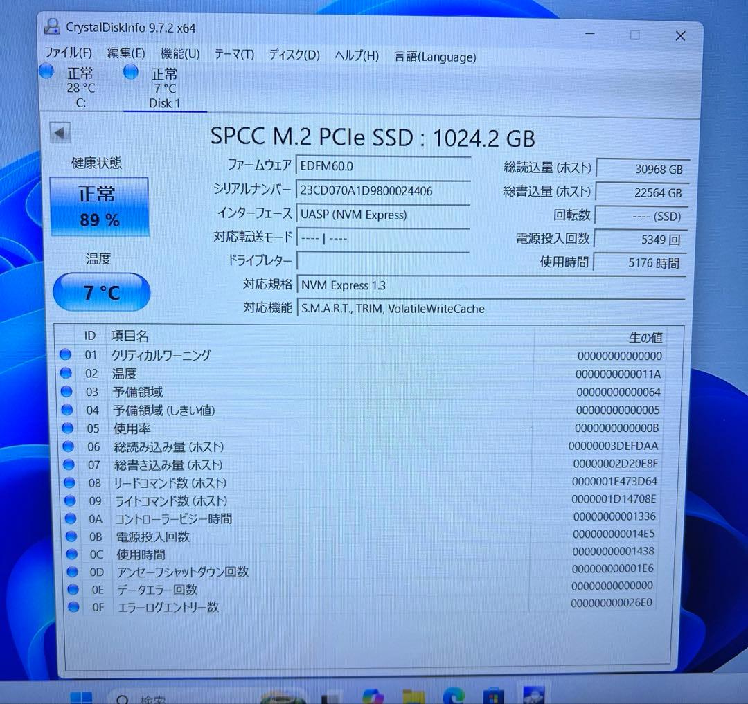 内蔵型SSD SP M.2 PCIe Gen 3 SSD 1TB A60