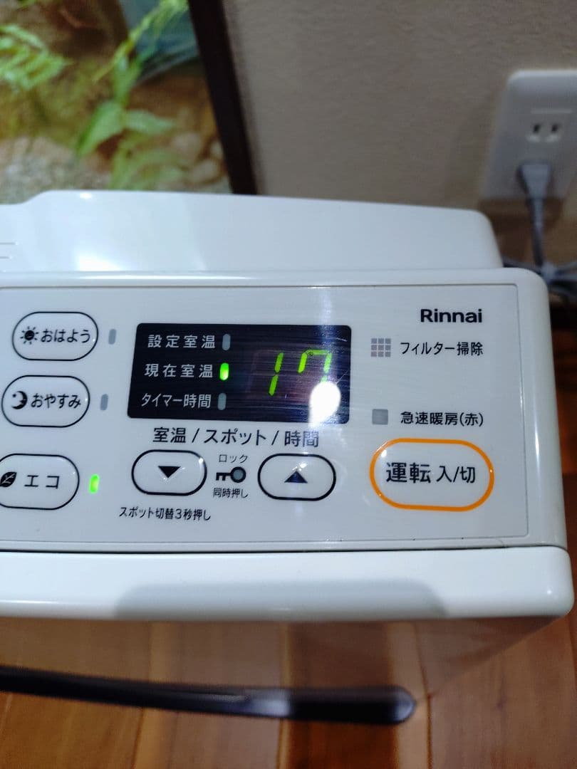 Rinnai ガスファンヒーター　LPガス用　2019年製