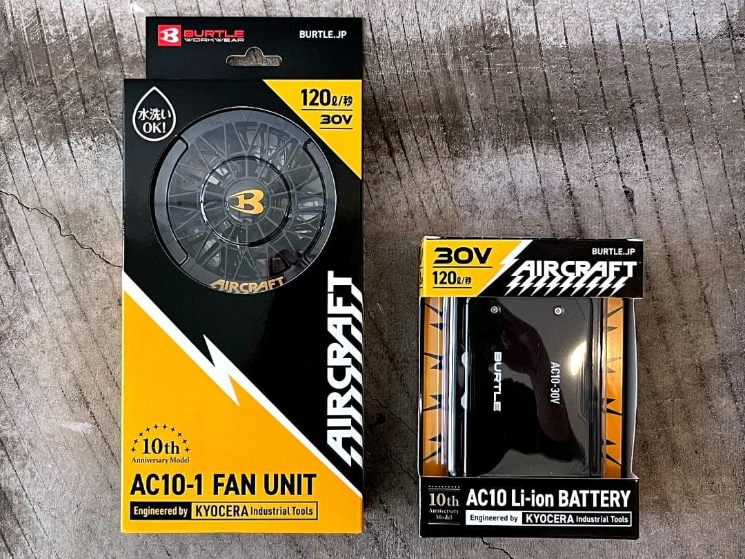 最新30V 新品 バートル AC10 ファンバッテリーセット 空調服用 ブラック