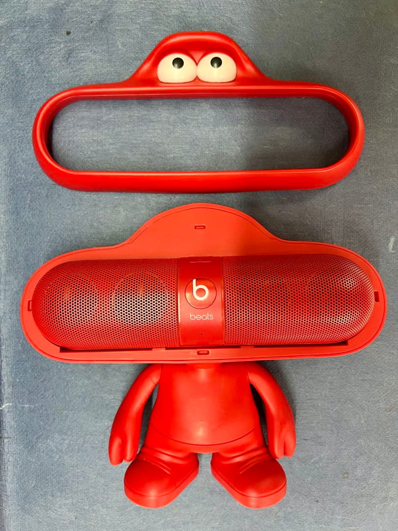 beats Pills 2.0 レッド バッテリー交換済み 本体とスタンド