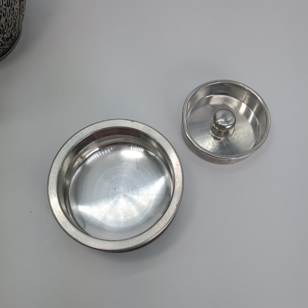 錫半 本錫 茶壺 錫製 茶入茶壺 煎茶道具 金属工芸（錫製）年代物