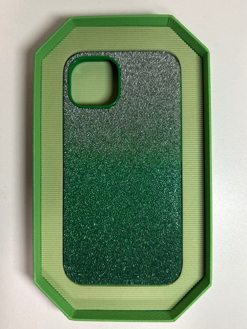 SWAROVSKI グラデーショングリーン iPhone14ケース
