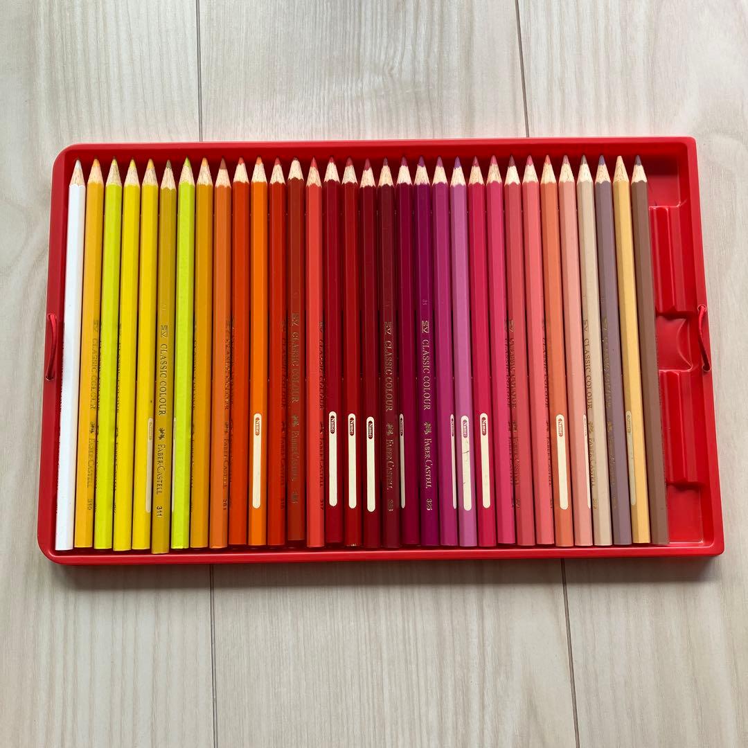 Faber-Castell 色鉛筆 100本セット 赤ケース