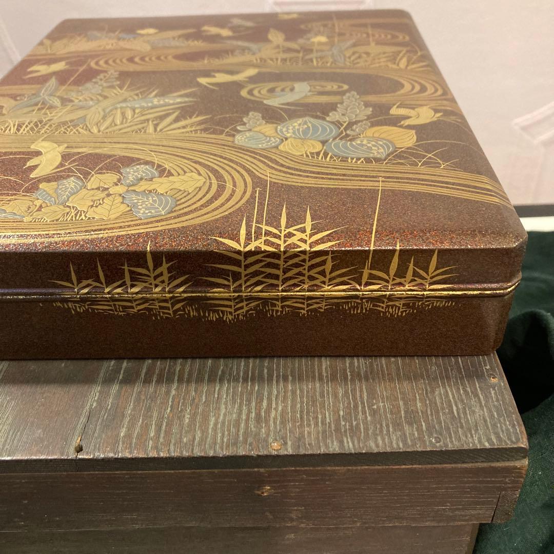 硯箱 蒔絵 硯 水滴 骨董 時代物 すずり すずり箱