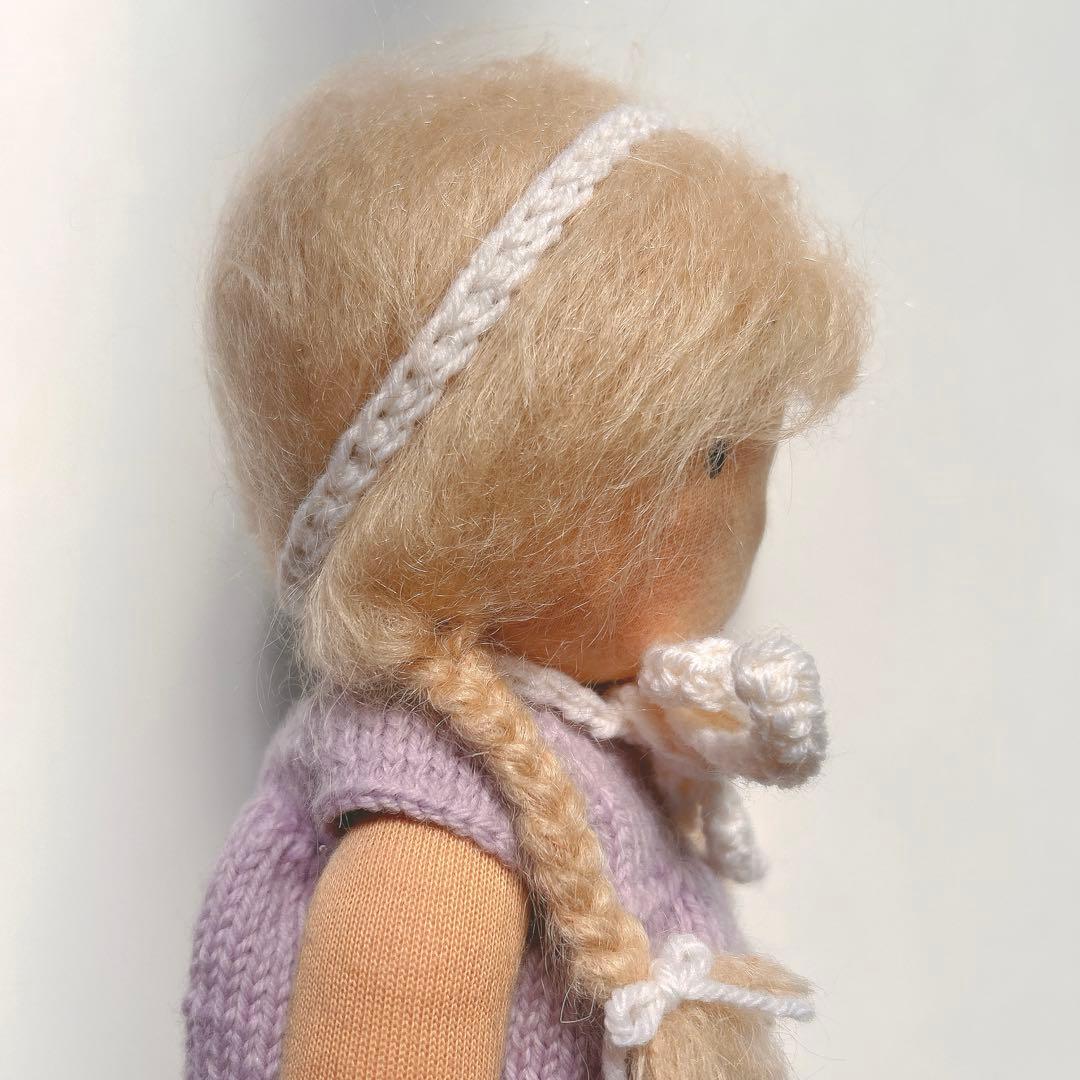 ウォルドルフ人形 女の子 37 cm シュタイナー教育 羊毛