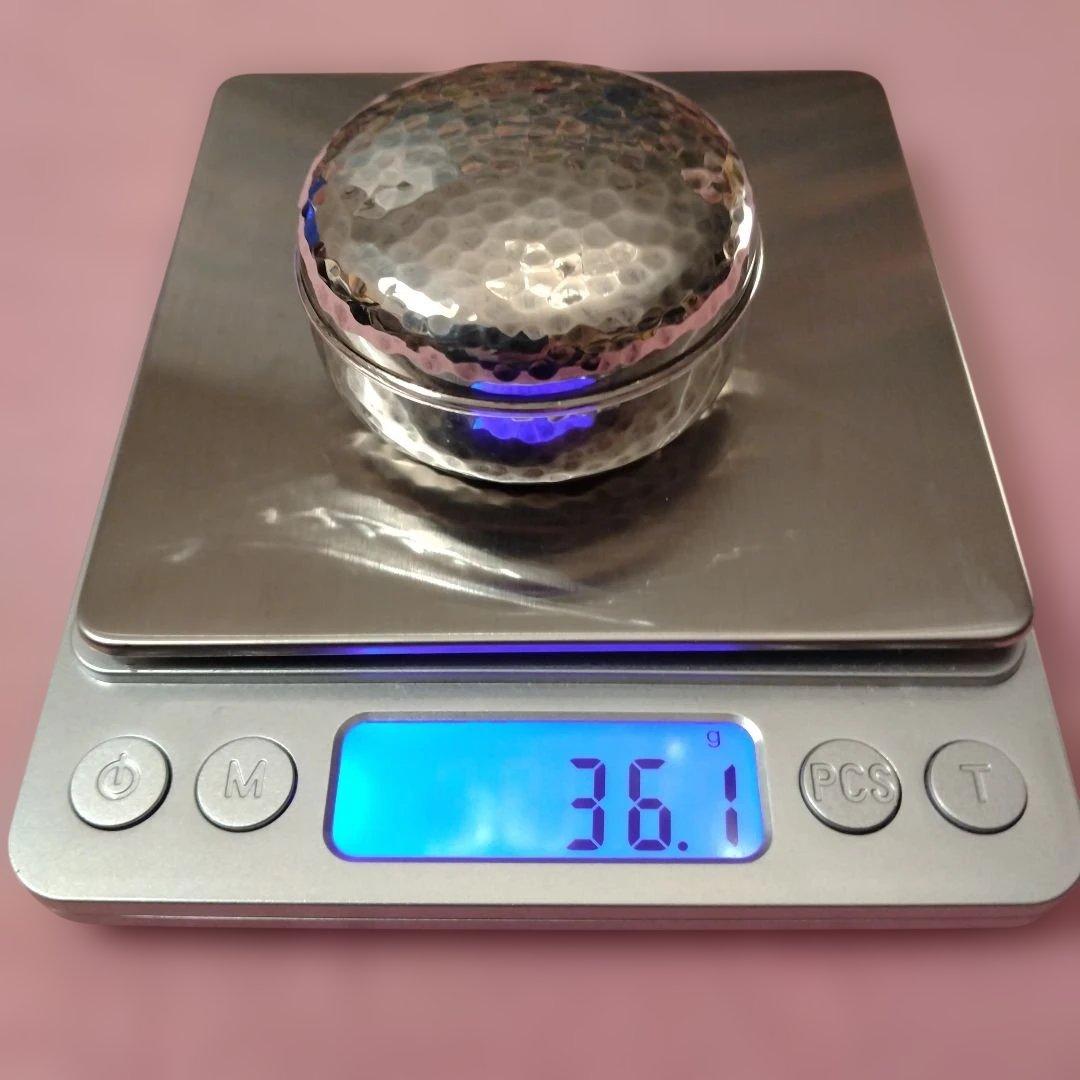 はとむぎ　お値下げ　純銀　小ぶり槌目ボンボニエール 36.1g