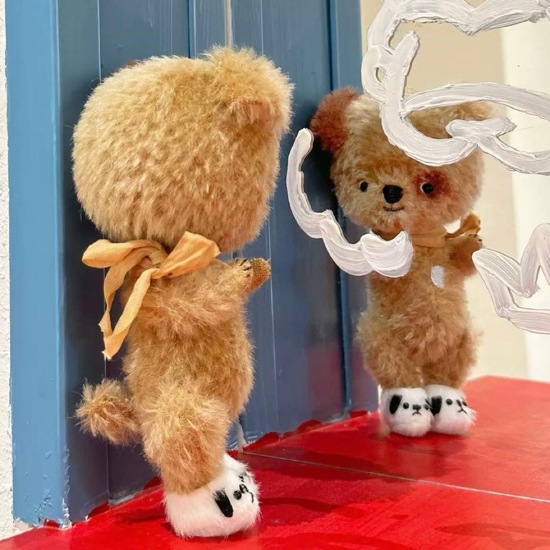 ワンワンシューズの仔犬 アーティストベア ぬいぐるみ 海外作家様 ハンドメイド