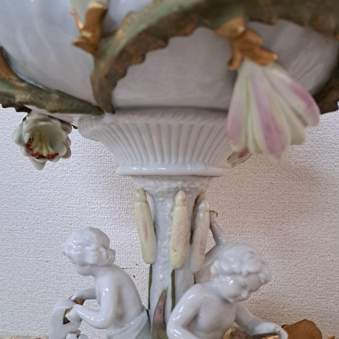 ♡アンティーク　磁器製センターピース　天使　コンポート♡