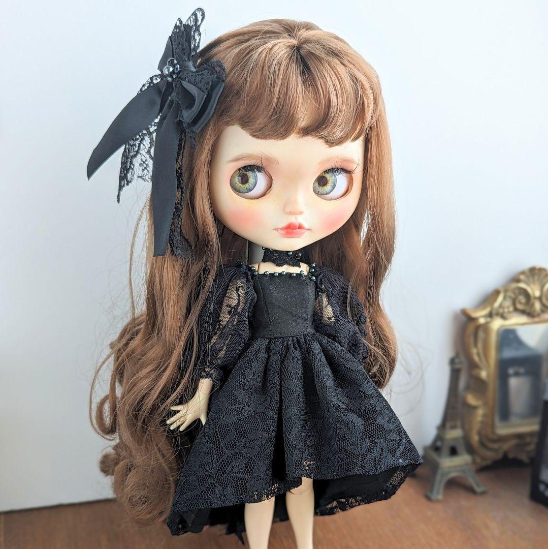 1039※ブライスアウトフィット※黒のフィッシュテールスカートドレス