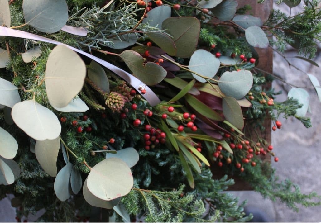 特大クリスマス生スワッグ/生花/特大スワッグ/ドライフラワー