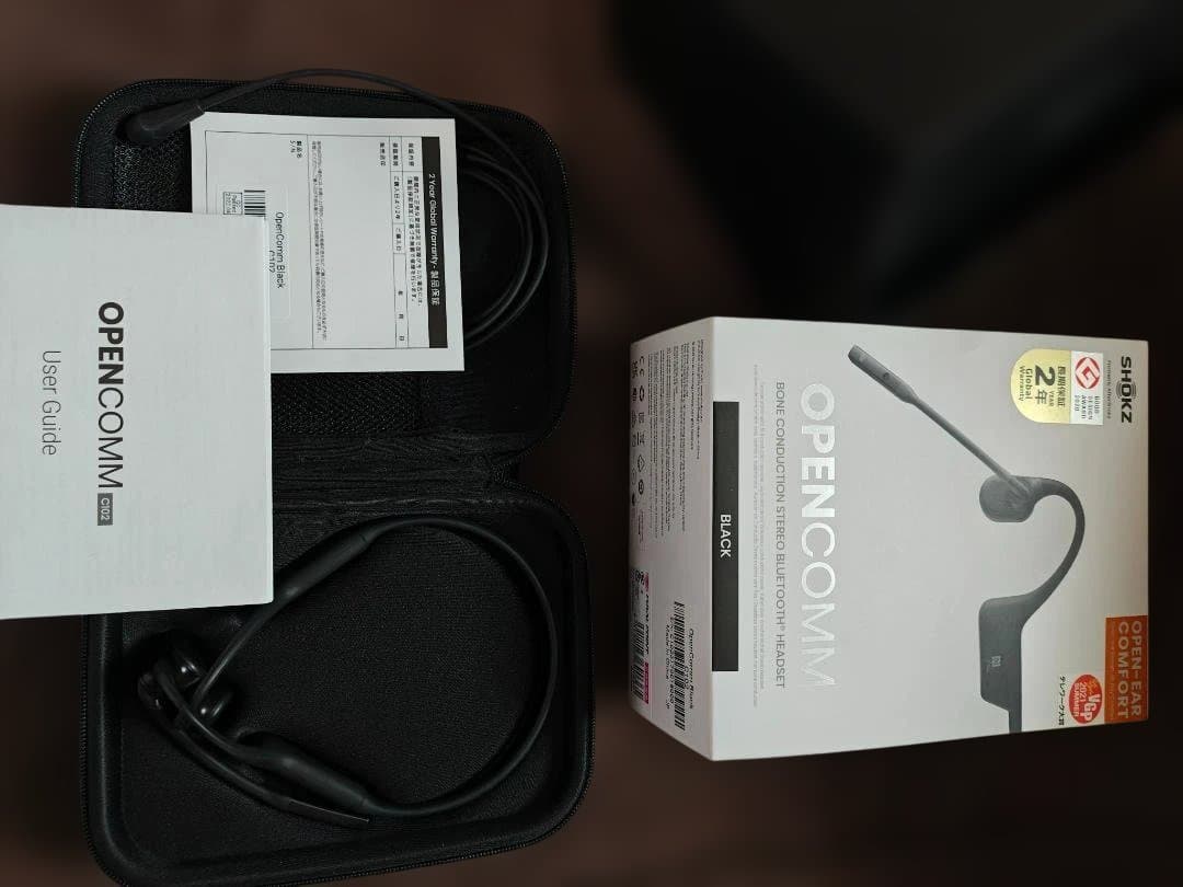 SHOKZ OPENCOMM 骨伝導ヘッドセット ブラック