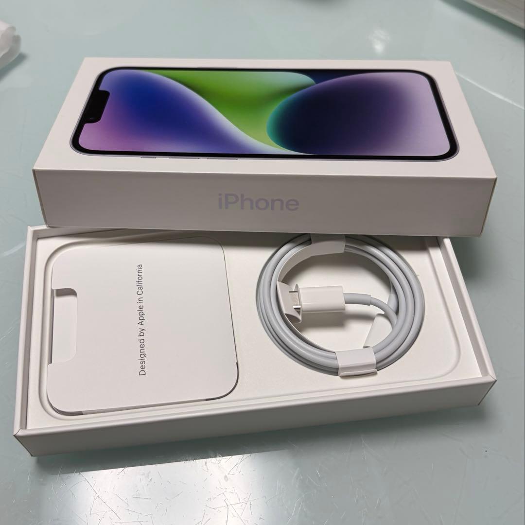 美品 iphone14 128GB パープル
