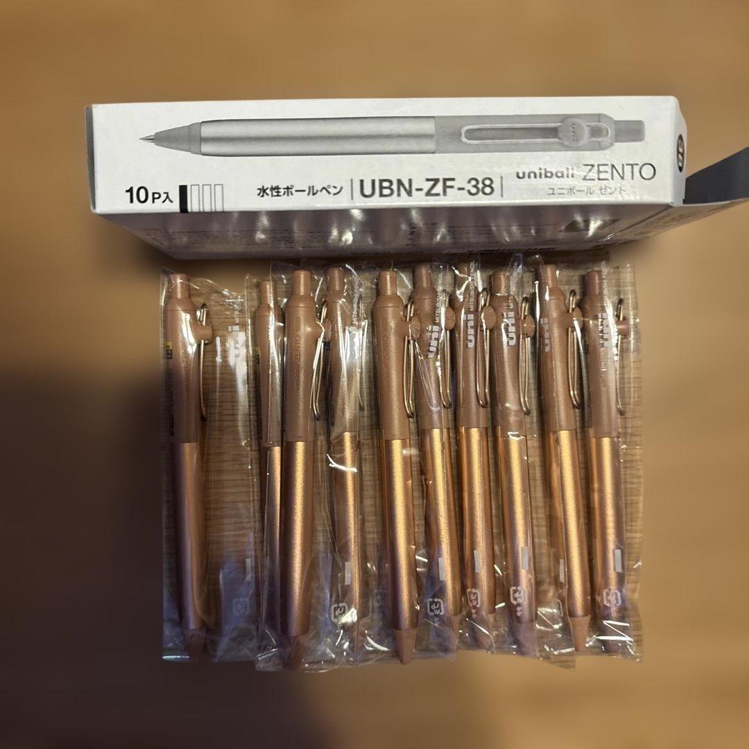 unizento UBN-ZF-38 ノック式ボールペン 10本入り アガット色