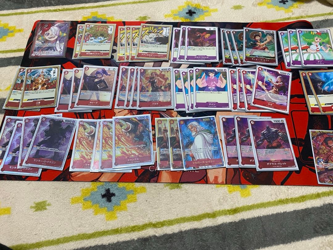ワンピースカード　リーダー4枚　構築済みデッキ4セット　プレイマット