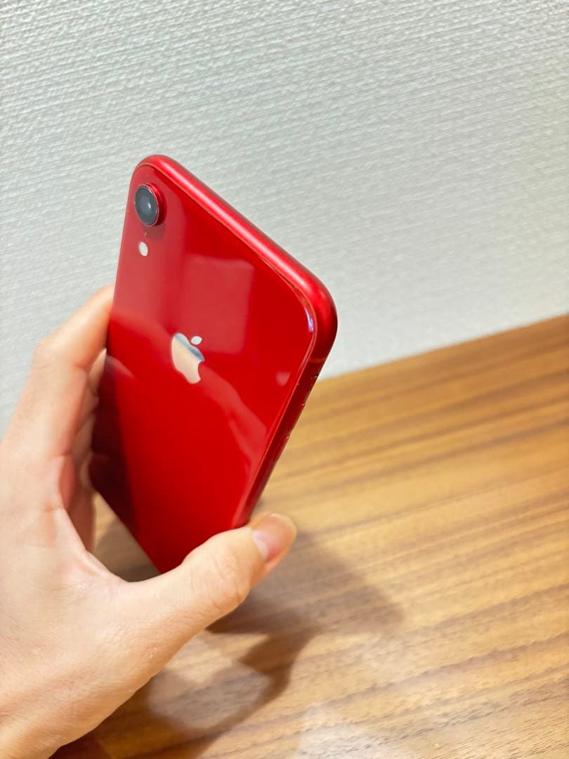 【純正バッテリー96%】iPhone XR 128G 本体 赤SIMロック解除済