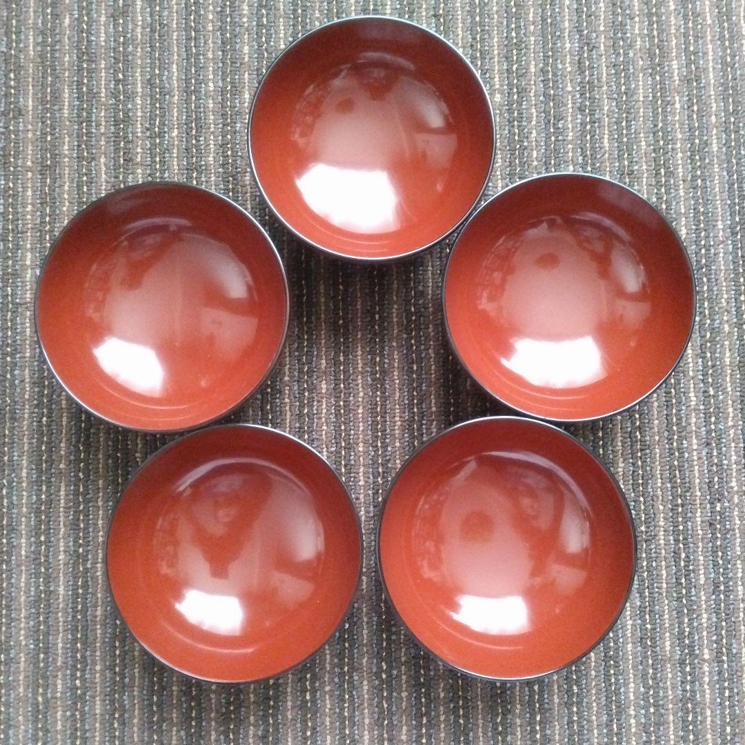 【美品】秀衡塗　丸三漆器　お椀　５客　共箱