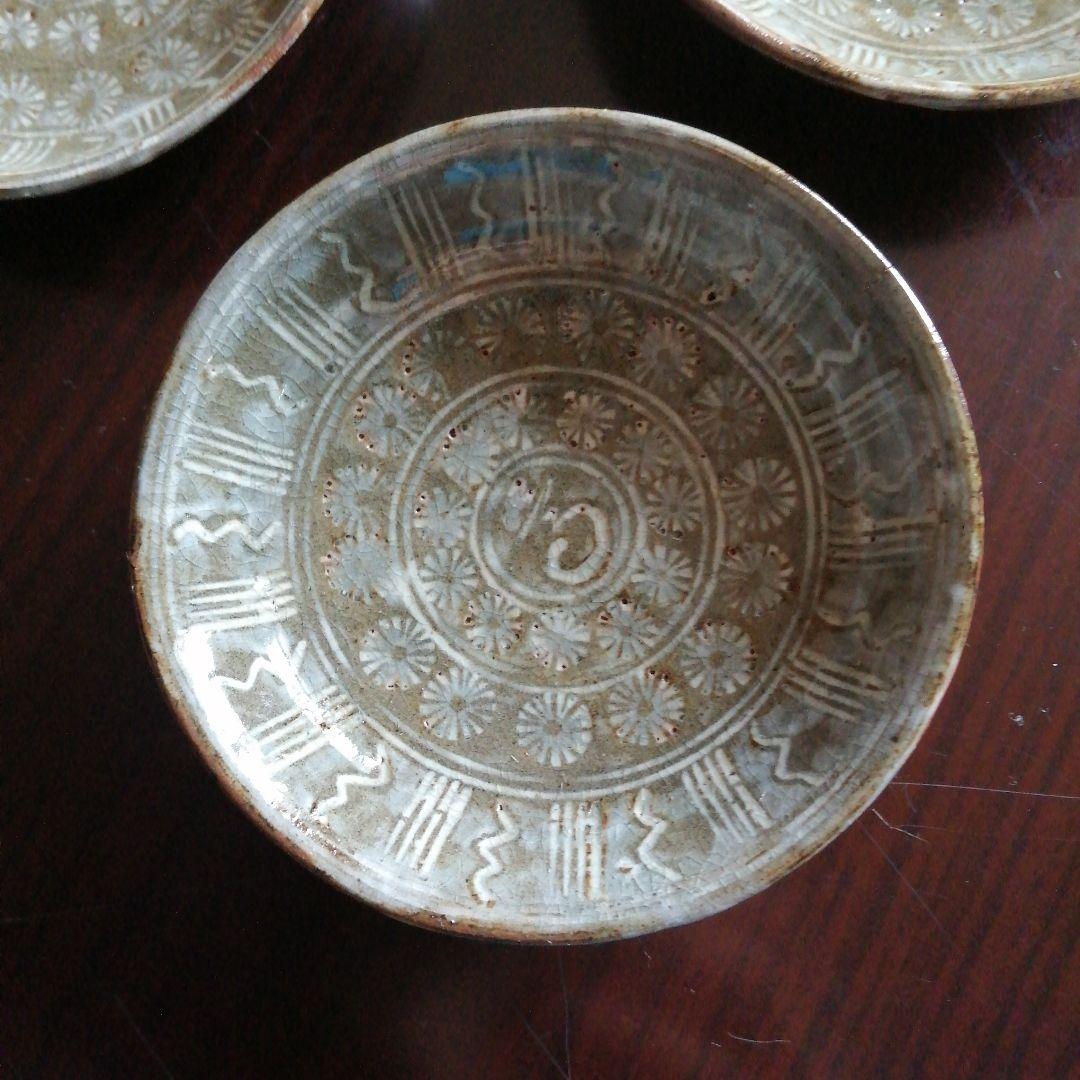 万古焼　三島手小皿　20枚　10cm　幕末～大正期