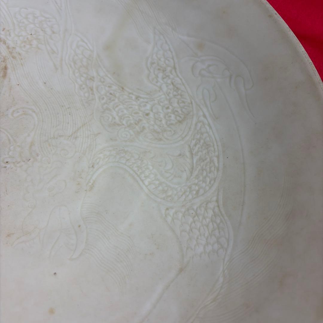 白い陶器平皿　木箱入り