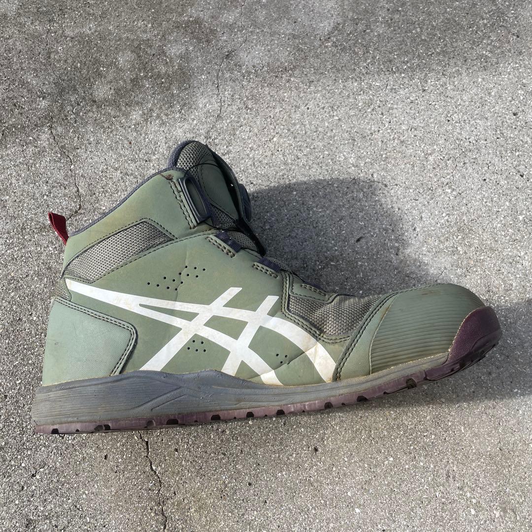 ASICS ボアシステム安全靴 オリーブグリーン