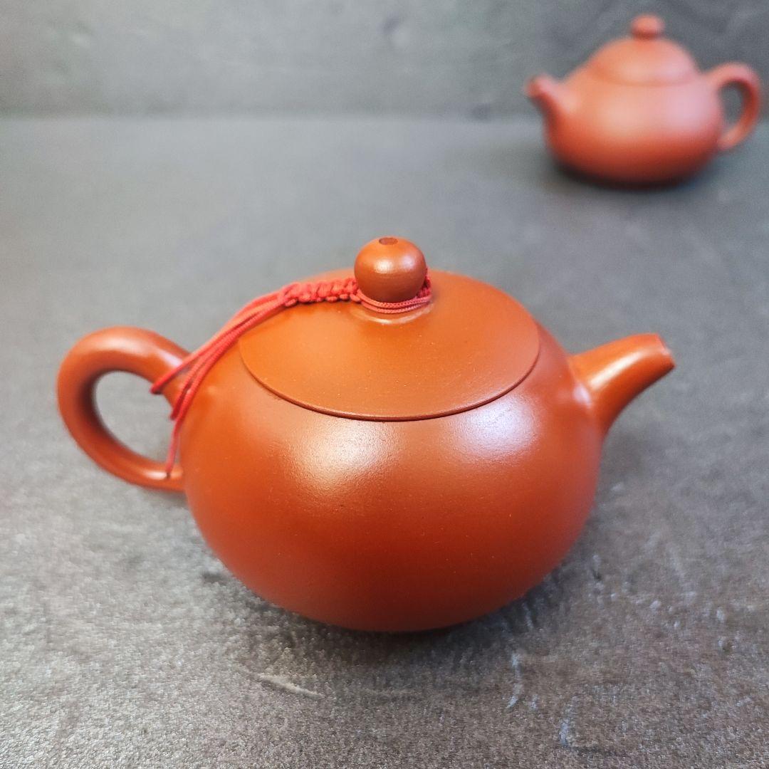 急須　朱泥　唐物　紫砂　茶道具　底刻有　中国宜興