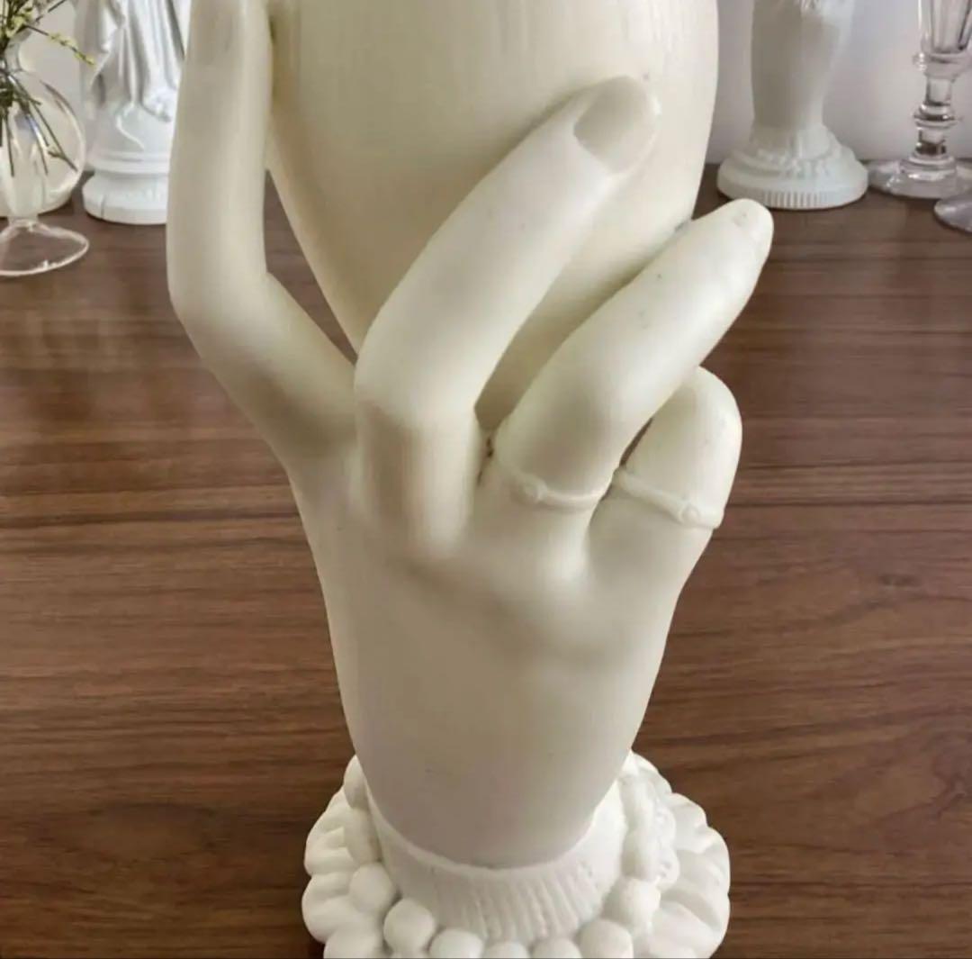 英国アンティーク ♤ パリアン磁器のハンドベース 21.5cm