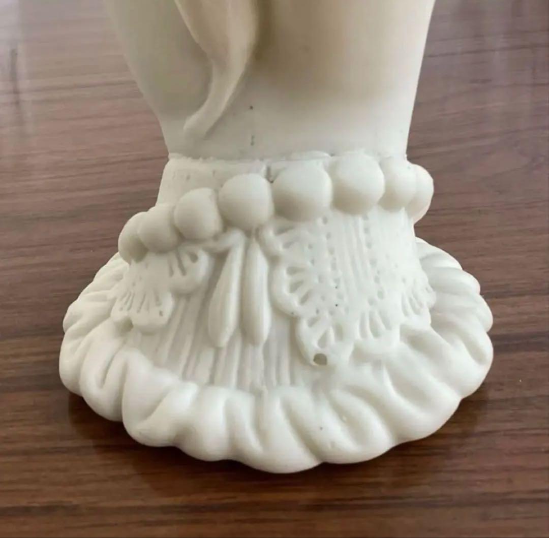 英国アンティーク ♤ パリアン磁器のハンドベース 21.5cm