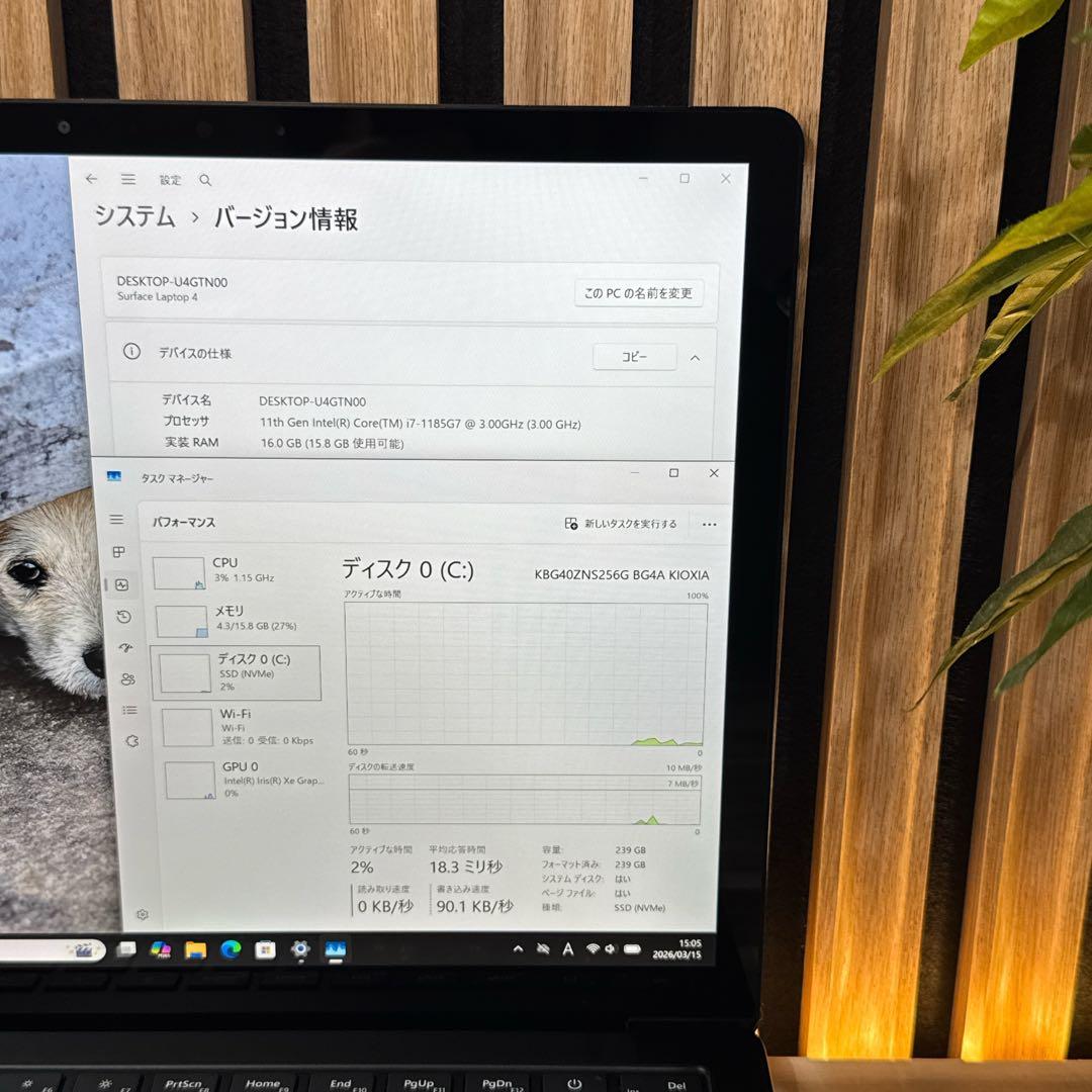 準美品 最上位i7‼️Surface Laptop 4☘メモリ16GB☘ノートPC