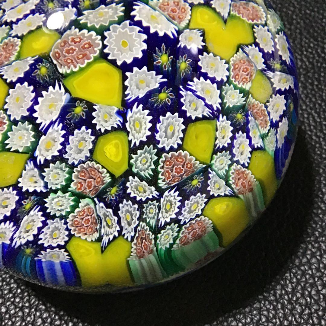 MURANOカラフルな花模様のガラス置物