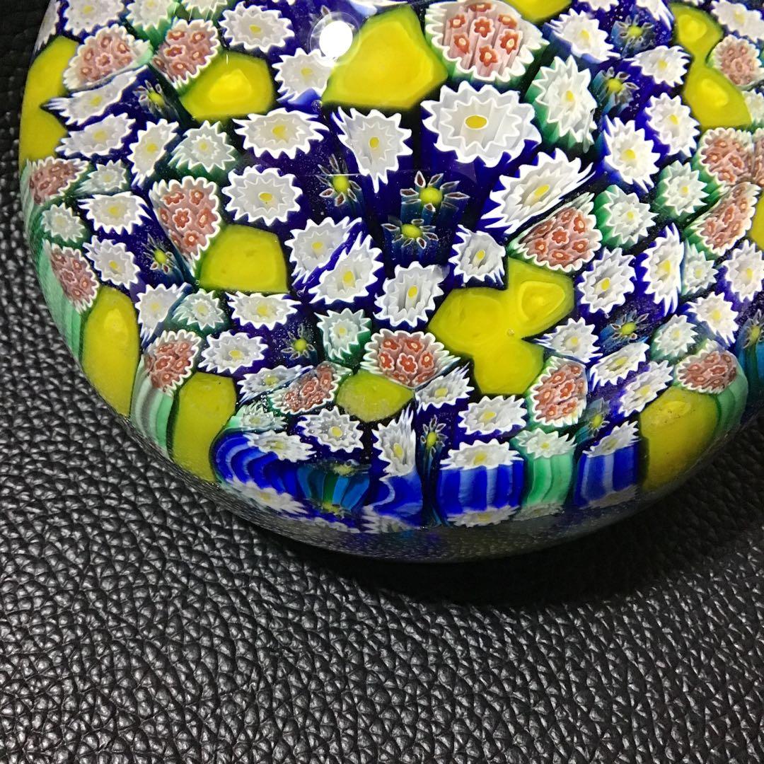 MURANOカラフルな花模様のガラス置物