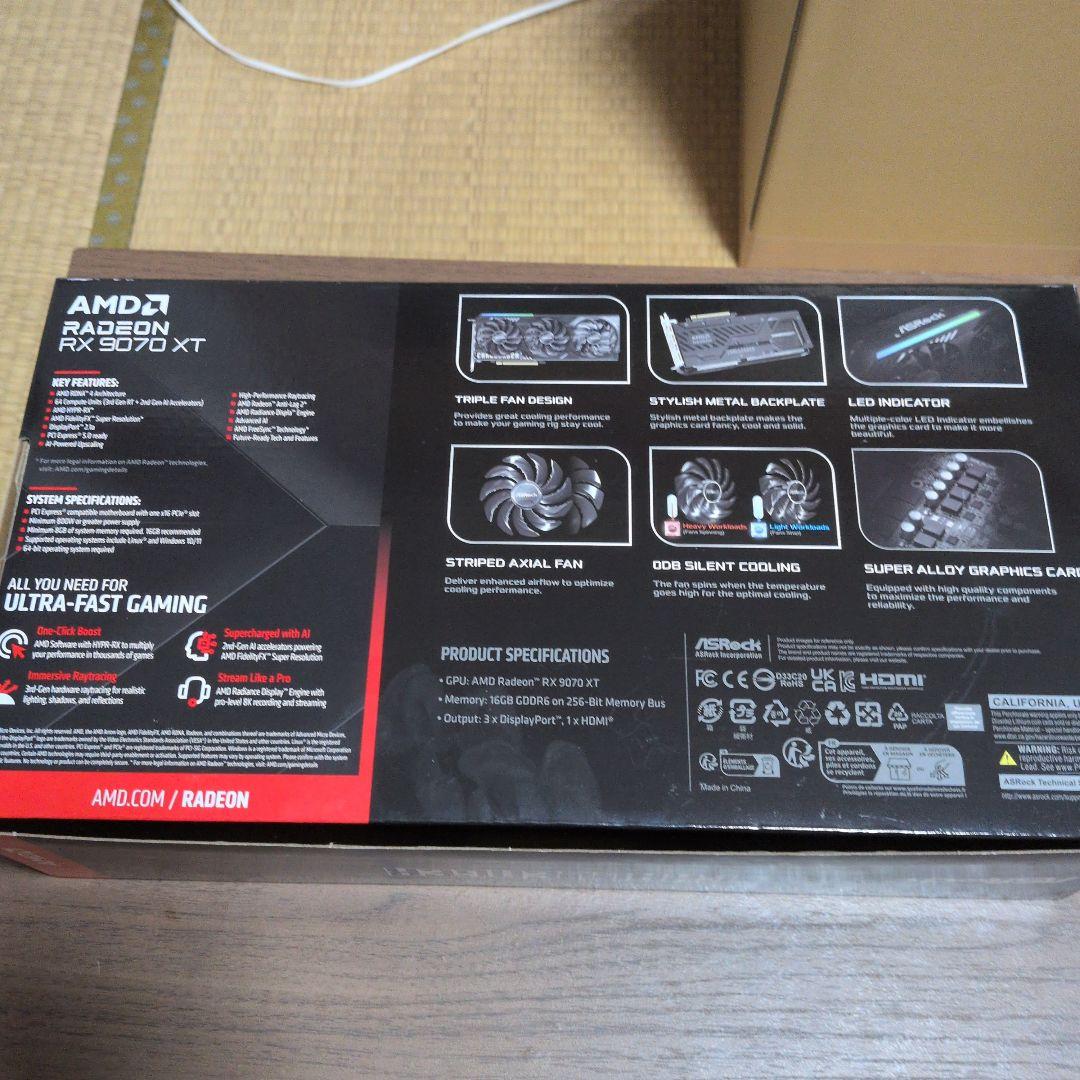 グラフィックボード・グラボ・ビデオカード ASRock Radeon RX 9070 XT 16GB Challenger