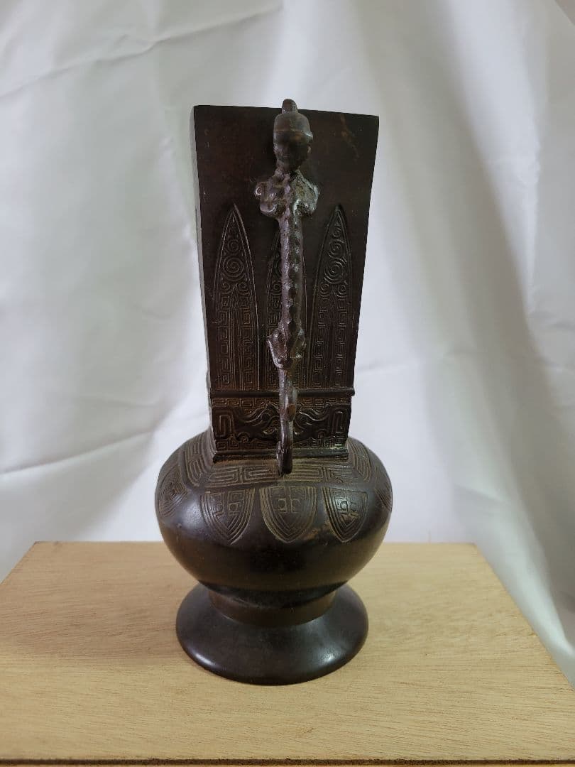 銅製花瓶　ヴィンテージ花器　約1.８キロ