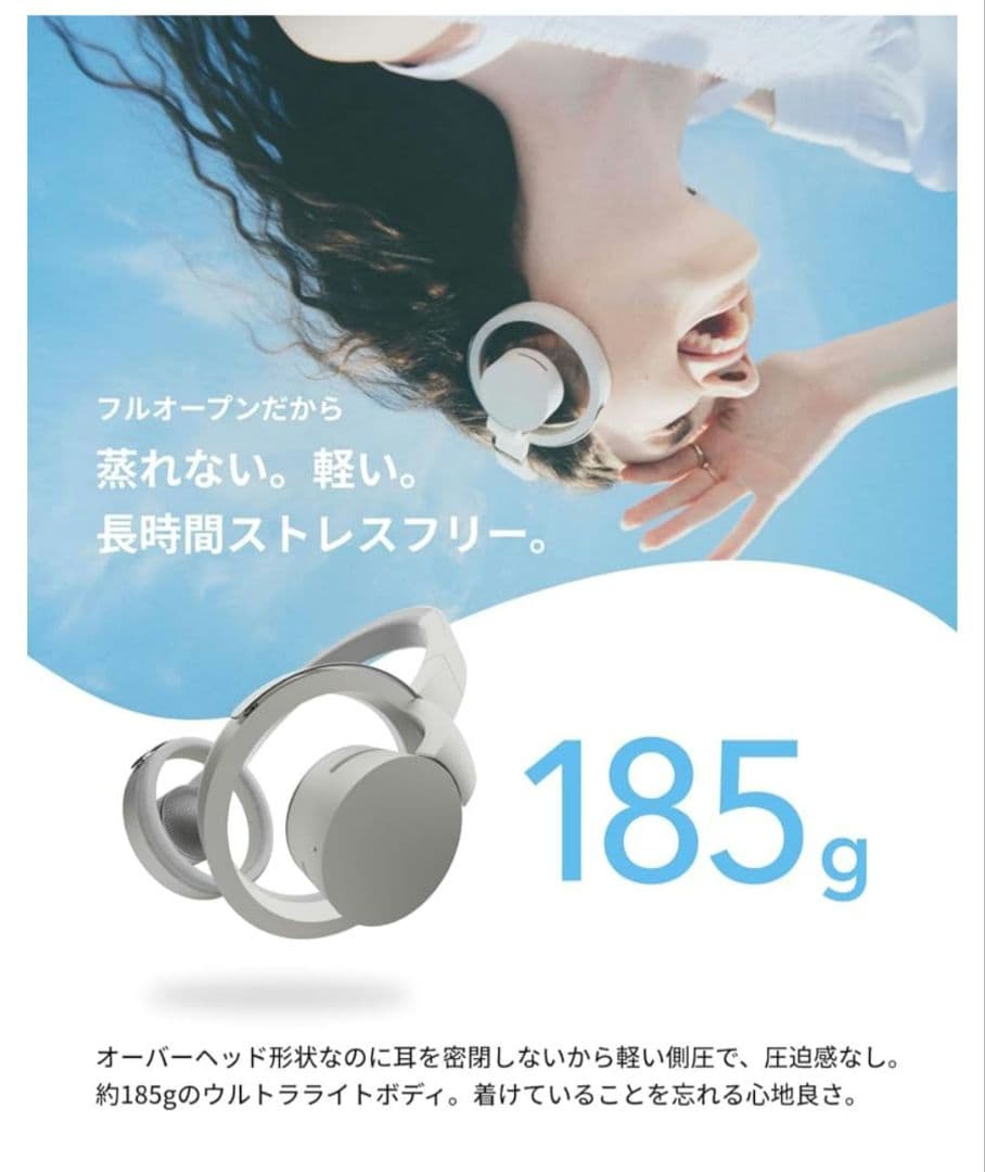 新品未使用 nwm(ヌーム) ワイヤレス ヘッドホン オープンイヤー型